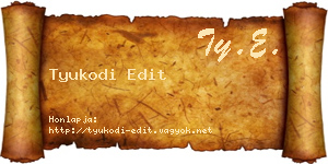 Tyukodi Edit névjegykártya